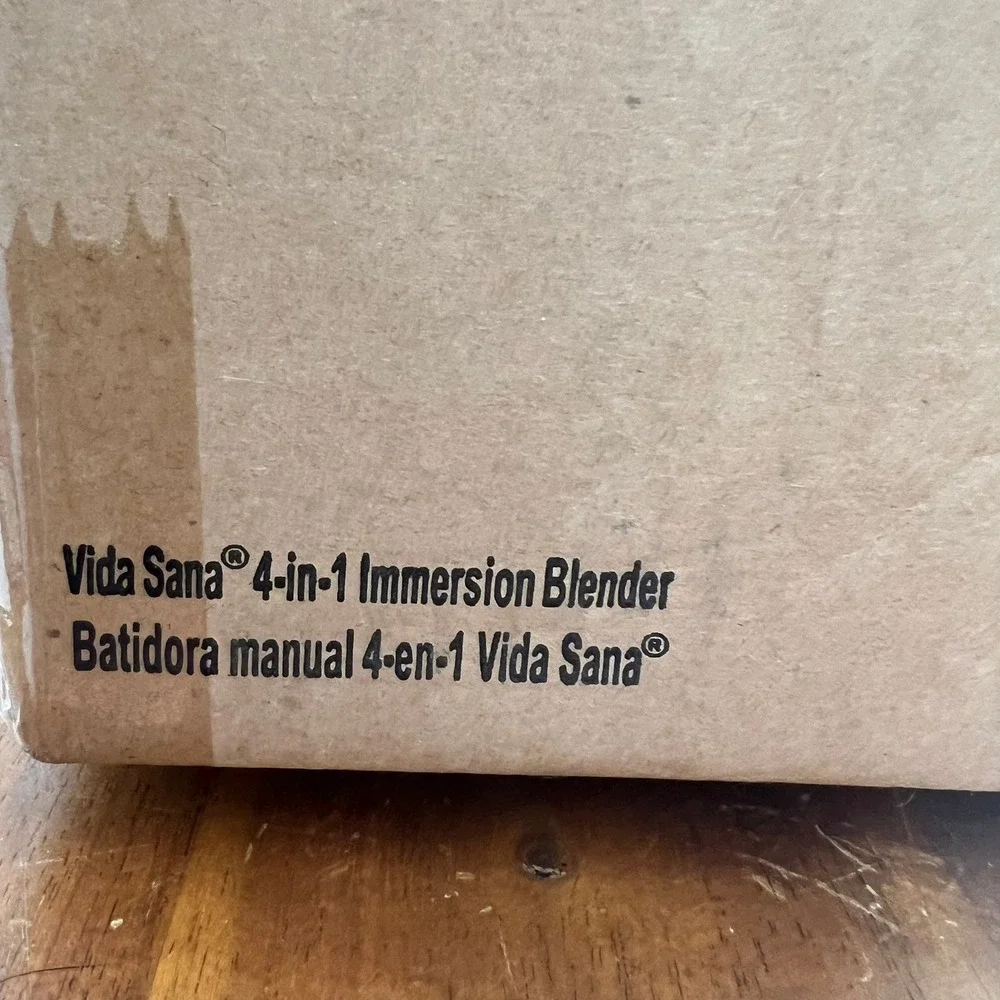 Princess House Vida Sana Immersion Blender 4-in-1 Set Black Silver NWOT 5594